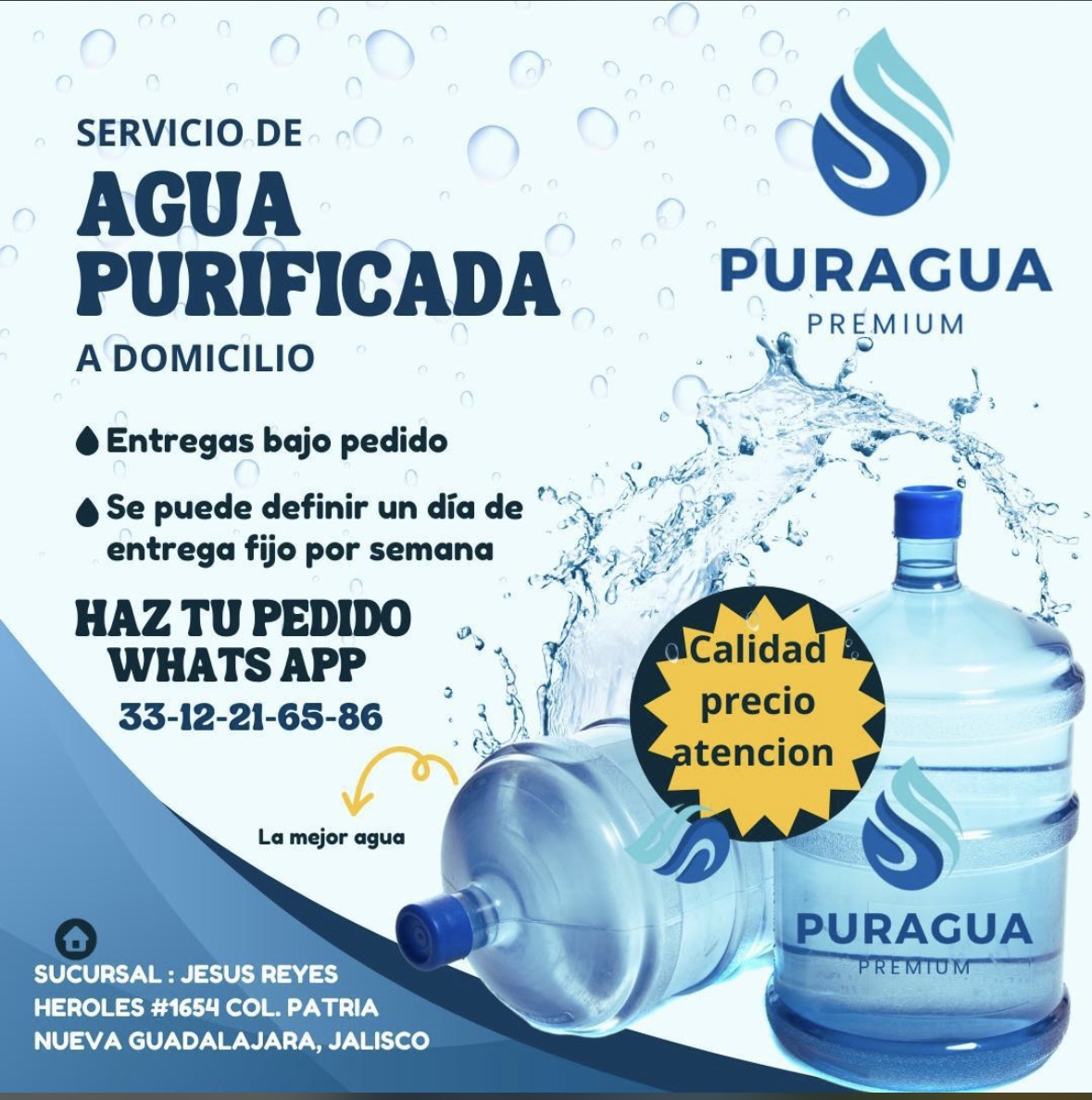 Puragua premium - agua purficada en Guadalajara